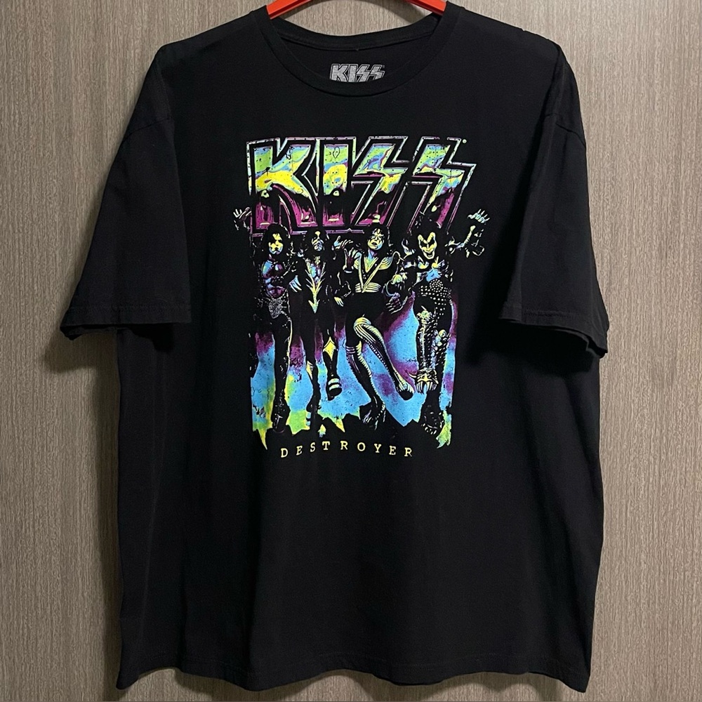 Kiss Destroyer Tee - Neon 1976 Album - Size XXL